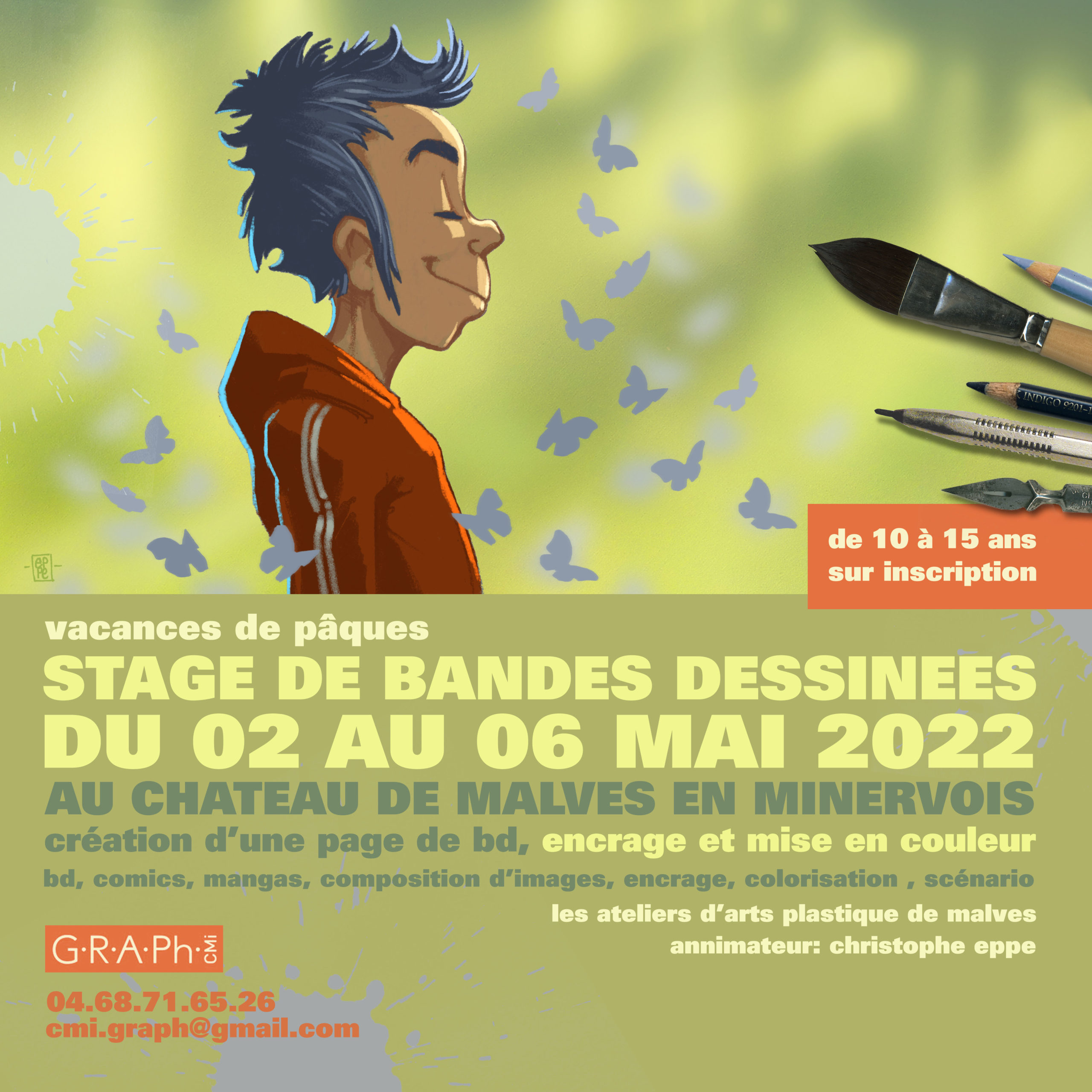 Vacances de Pâques: Un stage de mise en couleur de Bandes Dessinées pour les Ados au Château de Malves en Minervois