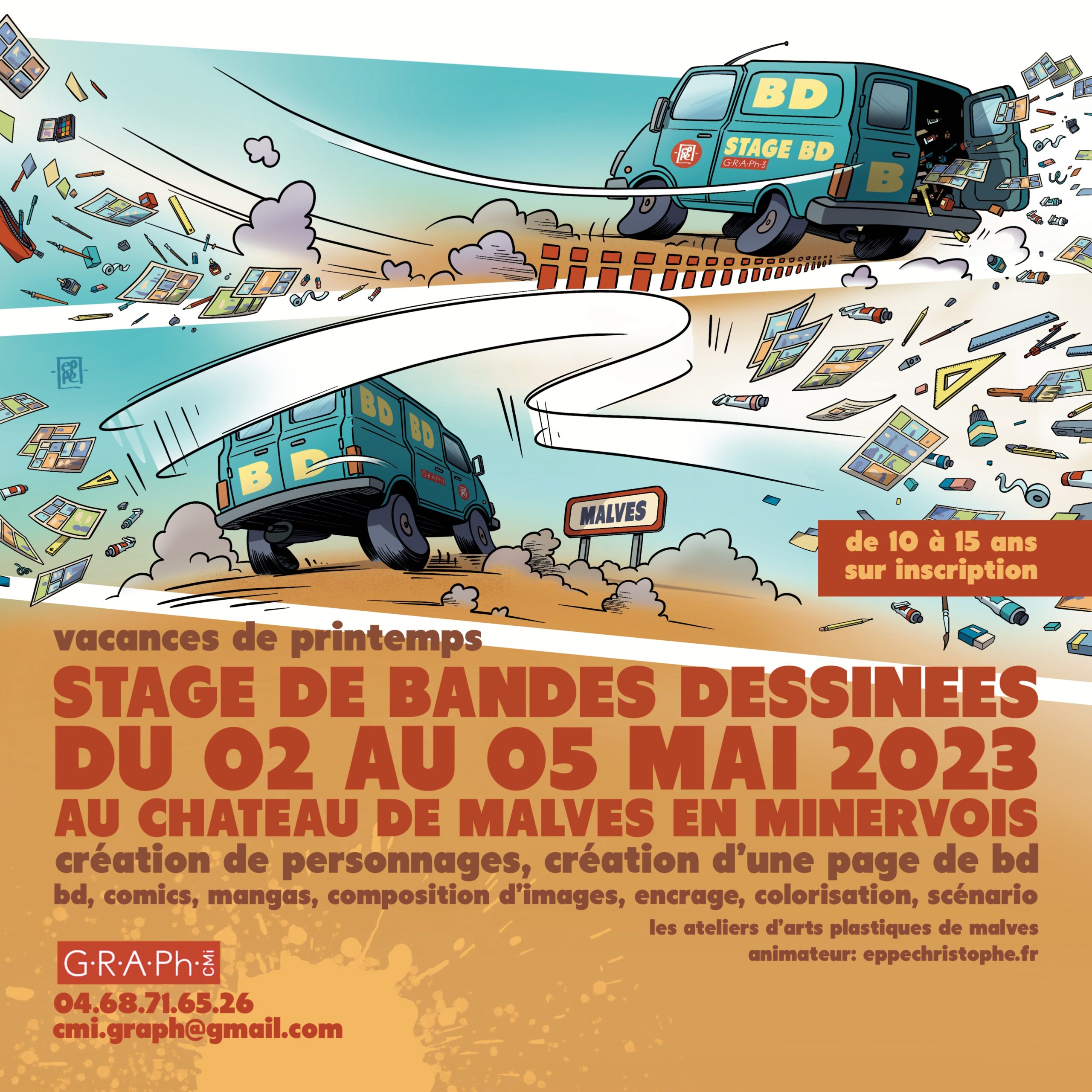 Un stage de BD pour les ados ! du 02 mai au 05 mai 2023