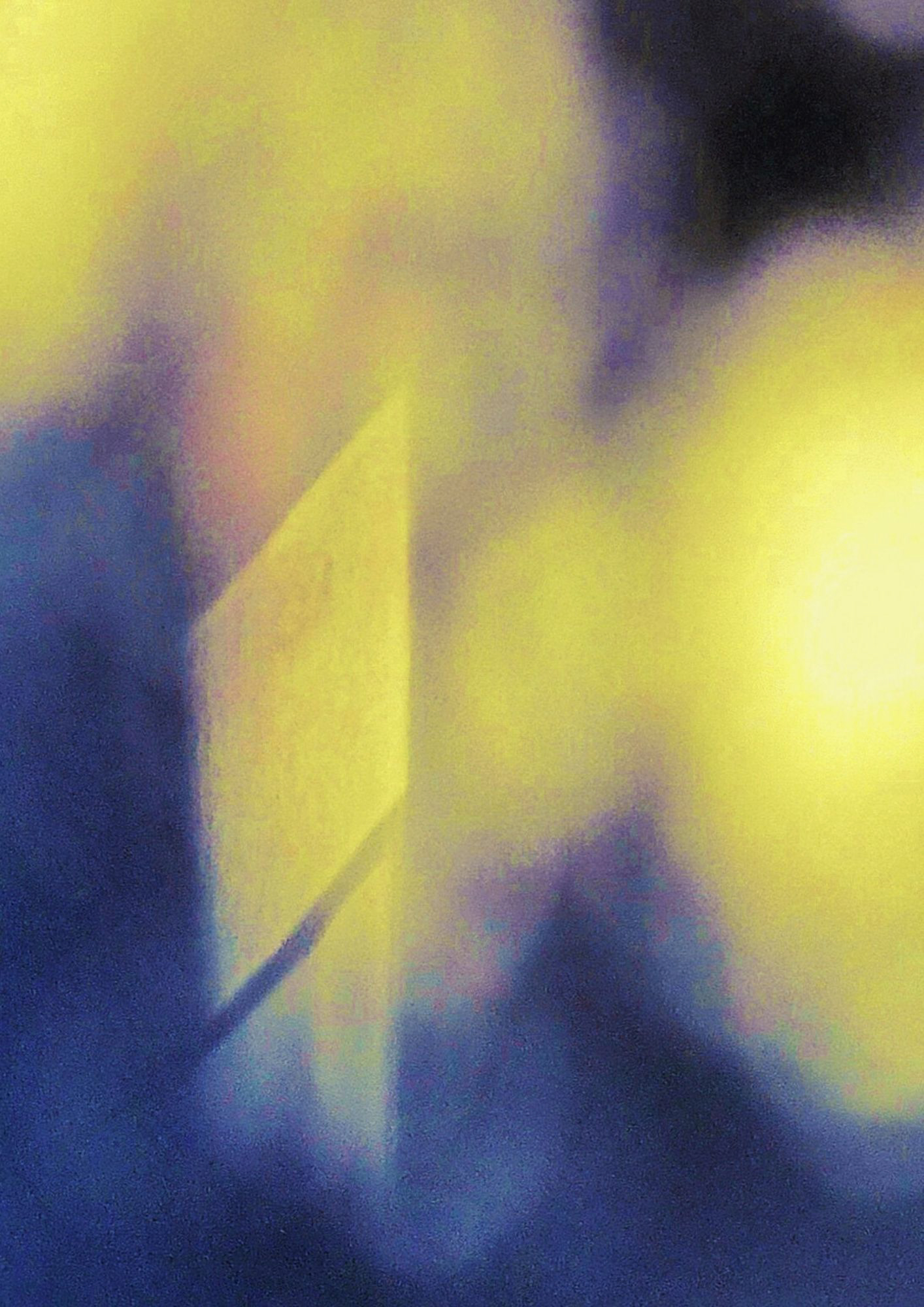 photo abstraite jaune et bleue